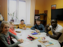 Занятия английским языком с нашим преподавателем-носителем Джозефом